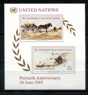 UNO-NEW YORK Block 8, Bl.8 Mnh - 40 Jahre UNO, 40th Anniversary, 40e Anniversaire - ONU NEW YORK - Blocks & Sheetlets