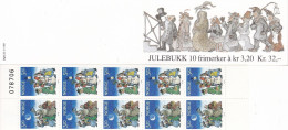 Norge, 1991, 1082/83 Booklet 17, MNH **, Weihnachten: Weihnachtsbräuche.  Control Number - Booklets