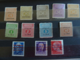 ITALIE  LOT DE TIMBRES  NEUFS (*) OCCUPATION ALLIEE - Neufs