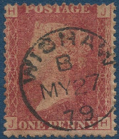 Grande Bretagne 1879 N°26 1 Pence Rose Brun Rouge (PL200 Pos HJ/JH) Oblitéré Dateur De WISHAW En Ecosse SUPERBE ! - Gebruikt