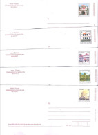 5-Different, Envelopes, Inland Letter Cards And Postcards, Indian Heritage Post Office Buildings,2017 - Lettres & Documents