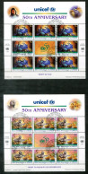 UNO-NEW YORK 720-721 KB (2) Canc. -  50 Jahre UNICEF, 50th Anniversary, 50e Anniversaire - ONU NEW YORK - Blocks & Kleinbögen