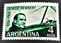 Argentina,1964,Pilot  Jorge Newbery ,MNH Michel # 837 (  Green Colour ), - Ungebraucht