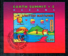 UNO-NEW YORK Block 14, Bl.14 Canc. -  Erdgipfel, Earth Summit, Sommet De La Terre - ONU NEW YORK - Blokken & Velletjes