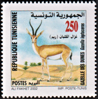 2002 -Tunisie/Y&T1455 Tourisme Saharien En Tunisie- Gazelle Des Dunes (Rim) 1v- MNH*** + CPA - Autres & Non Classés