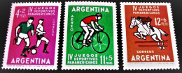 Argentina,1963, Panamerican Games, MNH. Michel # 819-821 - Ungebraucht