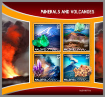 MALDIVES 2019 MNH Volcanoes Vulkane Volcans Minerals M/S - OFFICIAL ISSUE - DH1942 - Vulkane