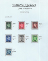 Gb 1937/52 - Morocco Agencies  Dark Colours SG165/171  (7)  Mounted Mint - Unused Stamps