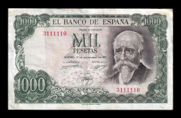 España Spain 1000 Pesetas José Echegaray 1971 Pick 154 Sin Serie Mbc Vf - 1000 Peseten