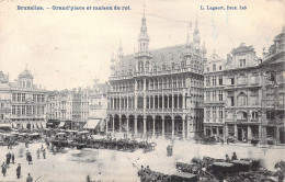 BELGIQUE - Bruxelles - Grand Place Et Maison Du Roi - Carte Postale Ancienne - Marktpleinen, Pleinen