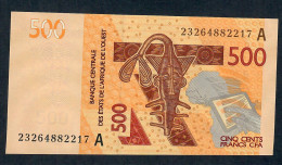 W.A.S.  IVORY COAST P119Al 500 FRANCS(20)23 2023 Signature 46 UNC. - Westafrikanischer Staaten