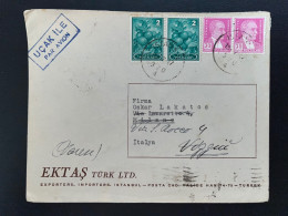 ENVELOPPE ISTAMBUL TURQUIE POUR MILAN ITALIE1947 - Briefe U. Dokumente