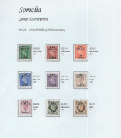 George Vl  Low Values (9) Overprinted     BMA   SOMALIA    MINT HINGED - Unused Stamps