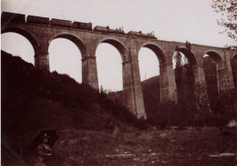 épinac Les Mines * Train Locomotive Machine Ligne Chemin De Fer * Photo Albuminée Circa 1897/1900 Format 16.2x11.5cm - Andere & Zonder Classificatie