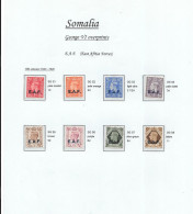 George Vl  Low Values (9) Overprinted     E.A.F.   SOMALIA    MINT HINGED - Unused Stamps