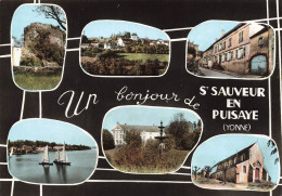 St Sauveur En Puisaye * Souvenir Et Un Bonjour De La Commune * Cp 6 Vues - Saint Sauveur En Puisaye