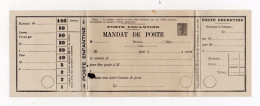 !!! POSTE ENFANTINE : MANDAT POSTE AU TYPE SEMEUSE LIGNEE - Private Stationery