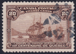 Canada 1908 Sc 103 Mi 91 Yt 92 Used Fancy Cork Cancel - Used Stamps
