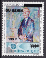 BENIN 1994 1995 MICHEL 598 135F /70F Val 50€- KONRAD ADENAUER KOKOSCHKA EUROPAFRIQUE OVERPRINTED OVERPRINT SURCHARGE MNH - Bénin – Dahomey (1960-...)