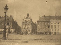 Bordeaux * Place * Calèches Cocher Fiacre Taxi * Photo Ancienne Circa 1896 Format 11x8.2cm - Bordeaux