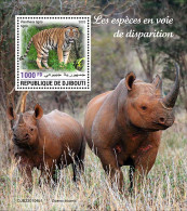 Djibouti 2023, Animals In Danger, Turtle, Whale, Fish, BF - Rhinoceros