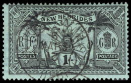 New Hebrides 1911 1s Black On Green Fine Used. - Usati