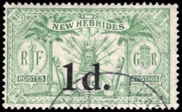 New Hebrides 1924 1d On  D Green Fine Used. - Used Stamps