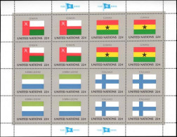 New York 1985 Flag Sheet Oman Ghana Sierra Leone Finland Unmounted Mint. - Neufs