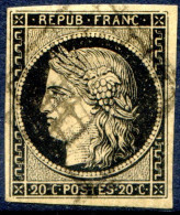 300623//  CERES DE 1849 N°3 , 4 Marges Chamois Ou Jaune Très Foncé A Voir - 1849-1850 Ceres