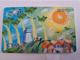 MACAU/ SIM/GSM /CHIP/ CARD  CTM/MOP260/ STORED VALUE CARD/ MINT CARD    ** 13688** - Macao