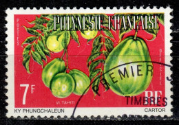 F P+ Polynesien 1977 Mi 5 A Dienstmarke Tahitipflaume - Used Stamps