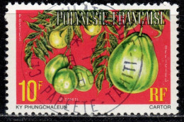 F P+ Polynesien 1977 Mi 7 C Dienstmarke Tahitipflaume - Used Stamps