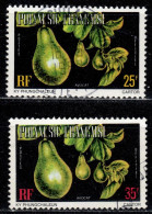 F P+ Polynesien 1977 Mi 11-12 C Dienstmarke Avocado - Used Stamps