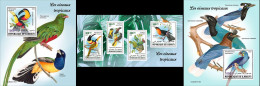 Djibouti 2023, Animals, Tropical Birds, 4val In BF +2BF - Perroquets & Tropicaux