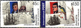 89782 MNH AUSTRALIA 2002 2 CENTENARIO DEL REENCUENTRO DE LOS NAVEGANTES NICOLAS BAUDIN Y MATTHEW FLINDERS - Mint Stamps
