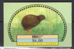 New Zealand 1988 Round Kiwi - $6.00 Booklet Complete (SG SB50) - Officials