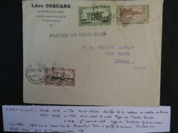 BU19  MARTINIQUE   BELLE  LETTRE RRR  1934 FORT DE FRANCE A  FORT  WORTH TEXAS U.S.A +N°144 + AFF .INTERESSANT++ - Covers & Documents