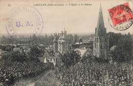 Langeais * Vue Sur L'église Et Le Château * Cachet Militaire U. A. Des Enfants Du Loir Et Cher , En Touraine - Langeais