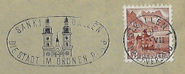 Switzerland 1944 Cover Stamp With Perfin DC By Danzas & Cie International Transport Slogan Cancel Abbey Of St Gallen - Perforadas