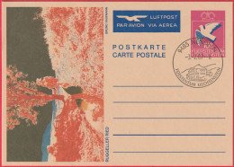 Entier Postal (CP) Nendeln (Liechtenstein) (1987) - Par Avion - Ruggeller Ried De Bruno Kaufmann - Entiers Postaux