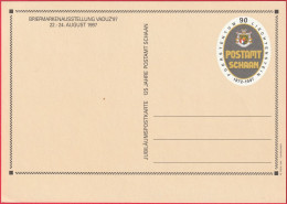 Entier Postal (CP) Vaduz (Liechtenstein) (1997) - Exposition De Timbres (Recto-Verso) - Stamped Stationery