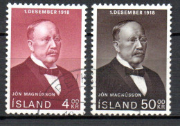 Islande Y&T  N° 379 - 380   Mi N° 424 - 425 Oblitéré - Usados