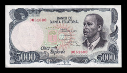 Equatorial Guinea Ecuatorial 5000 Bipkwele 1979 Pick 17 Nice Serial Sc Unc - Guinée Equatoriale