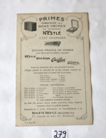 C279 Ancien Buvard - 1930 - Nestlé - Très RARE - Les Fables De Nestlé - Les Escargots Tragiques - N