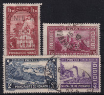 MONACO 1932-37 - Canceled - Sc# 120, 124, 125, 126 - Oblitérés