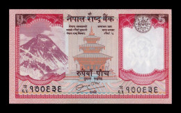 Nepal 5 Rupees 2010 Pick 60b Sc Unc - Népal