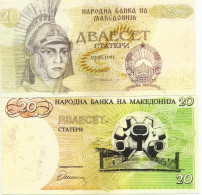 COPY ! Macedonia 20 Stateri 1991. UNC COPY - Noord-Macedonië