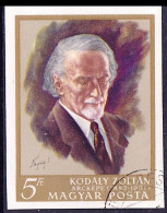 Magyar Hongrie Hungary Ungarn 1968: Zoltán Kodály (1882-1967) Michel-N° 2396 B Ungezähnt Non Dentelée Imperforated Used - Variedades Y Curiosidades