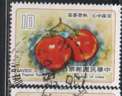 CHINA REPUBLIC CINA TAIWAN FORMOSA 1978 TROPICAL TOMATOES 10$ USED USATO OBLITERE' - Usados