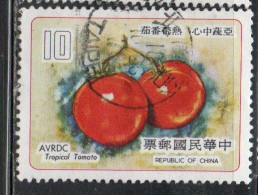 CHINA REPUBLIC CINA TAIWAN FORMOSA 1978 TROPICAL TOMATOES 10$ USED USATO OBLITERE' - Oblitérés